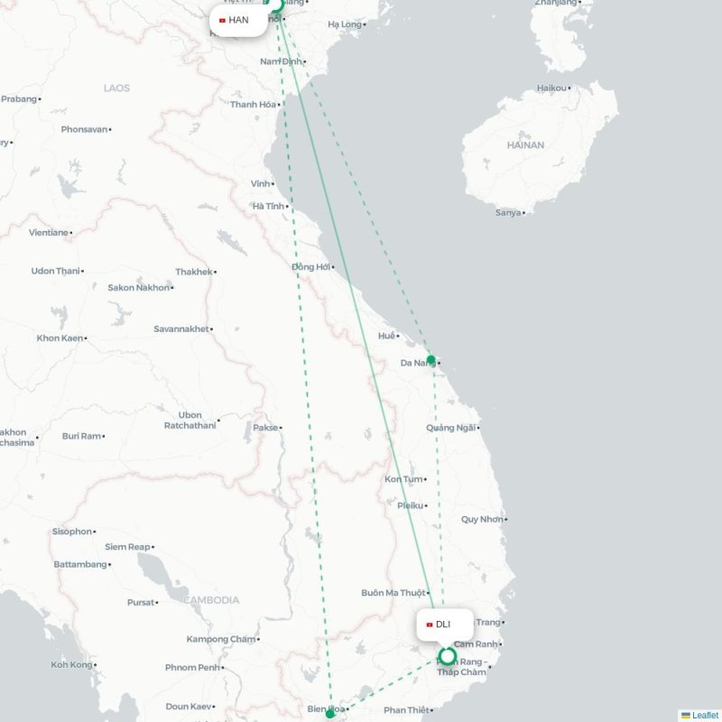 HAN - DLI route map
