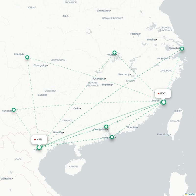 HAN - FOC route map