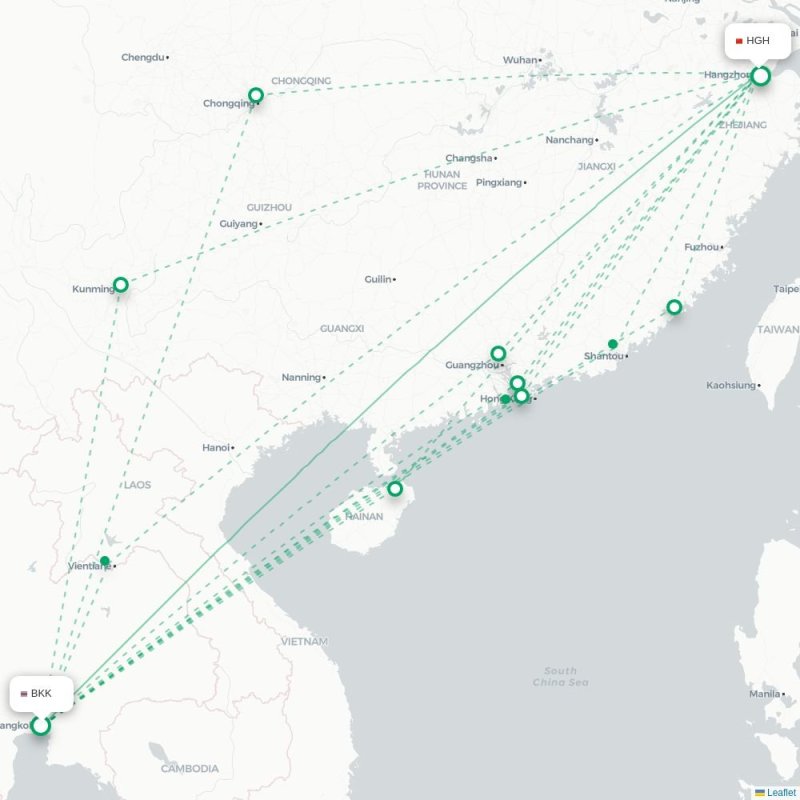 HAN - HGH route map