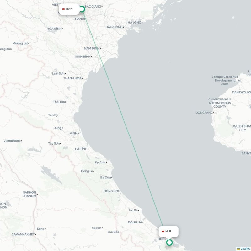 HAN - HUI route map