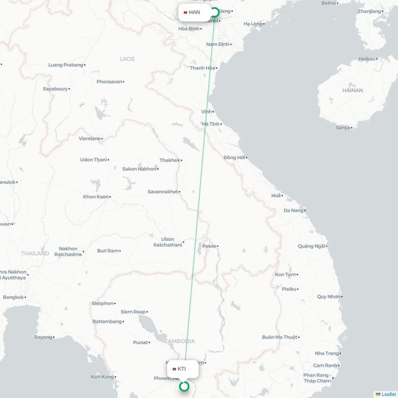 HAN - KTI route map