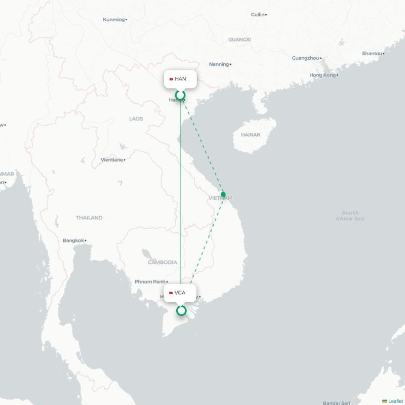HAN - VCA route map