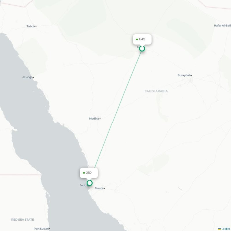 HAS - JED route map