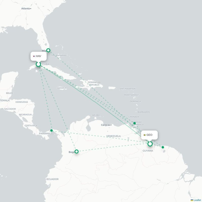 HAV - GEO route map