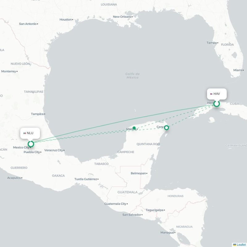 HAV - NLU route map