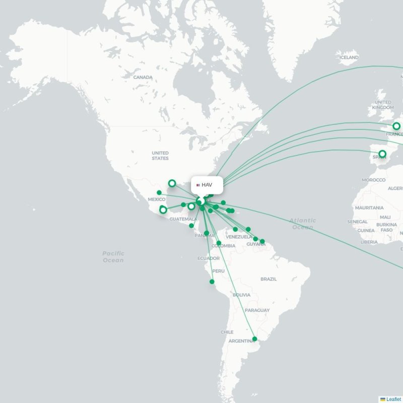 HAV - NBJ route map