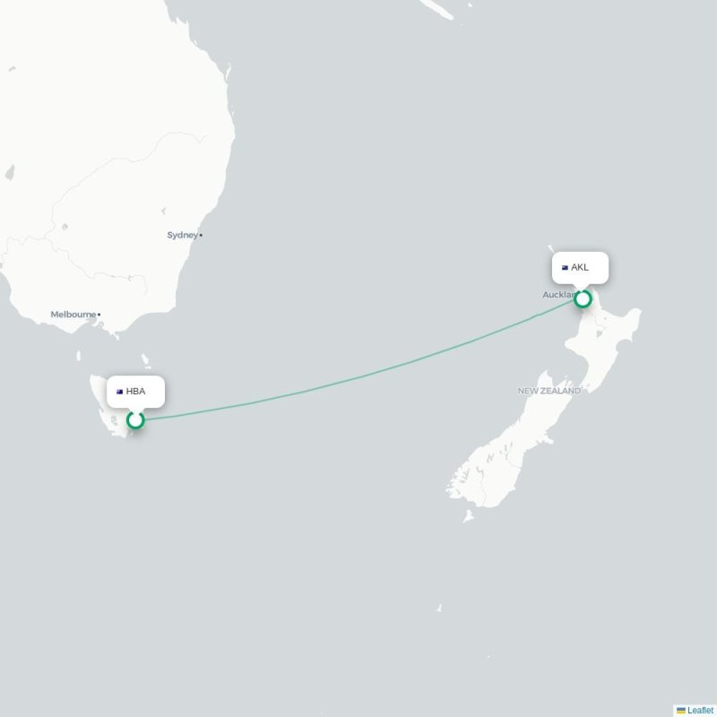 HBA - AKL route map