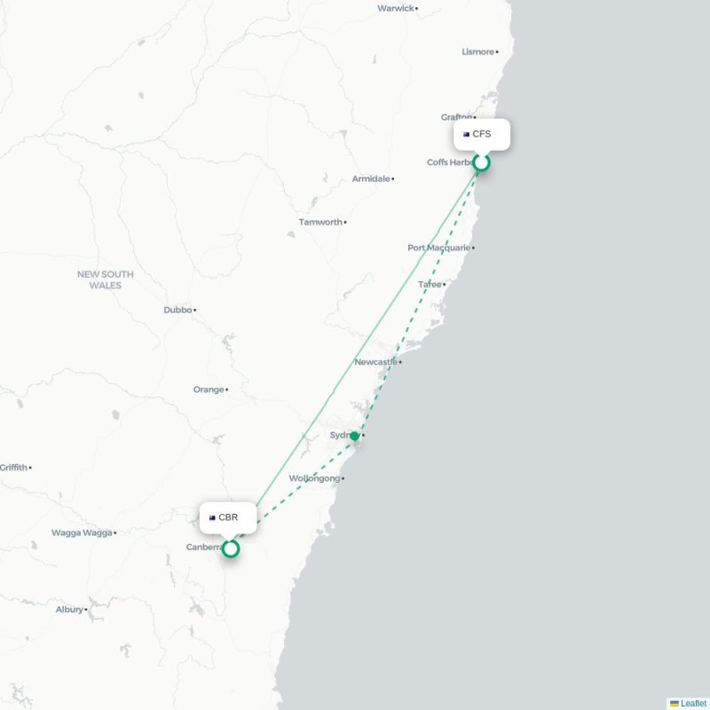 HBA - CBR route map