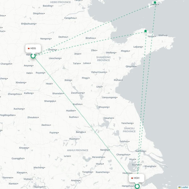 HDG - HGH route map