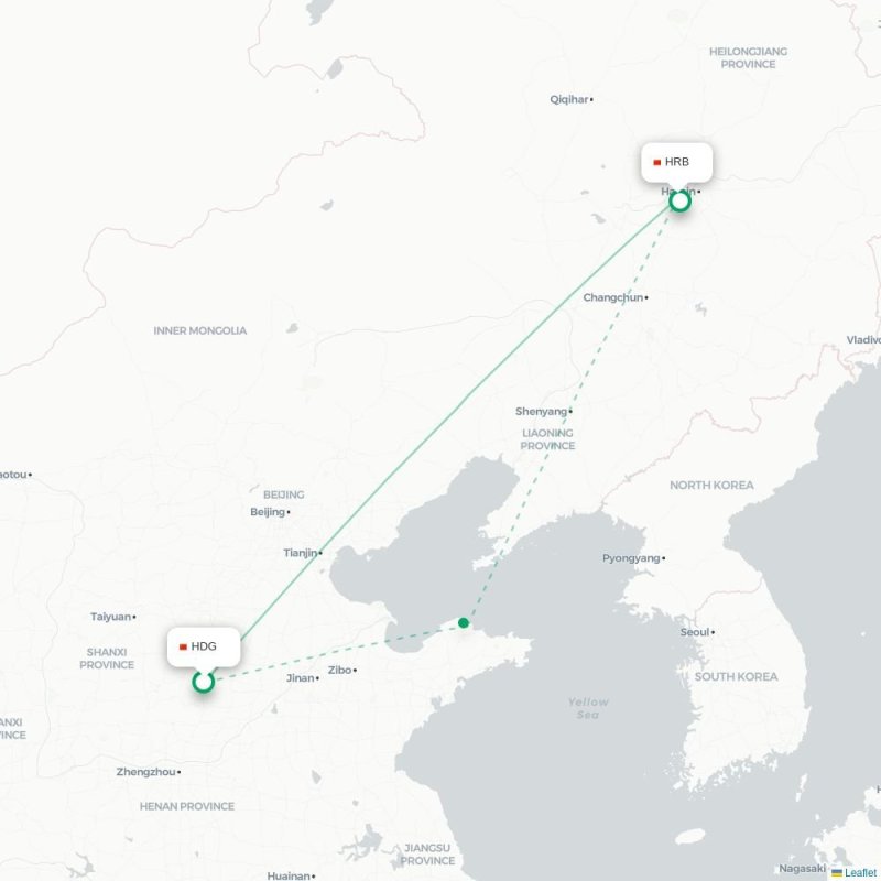 HDG - HRB route map