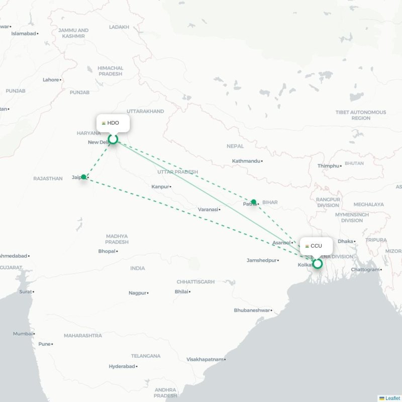 HDO - CCU route map