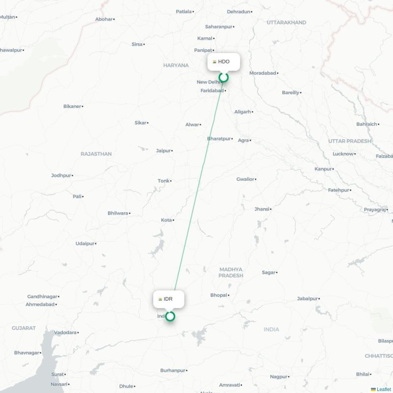 HDO - IDR route map