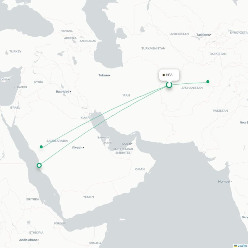 HEA - JED route map