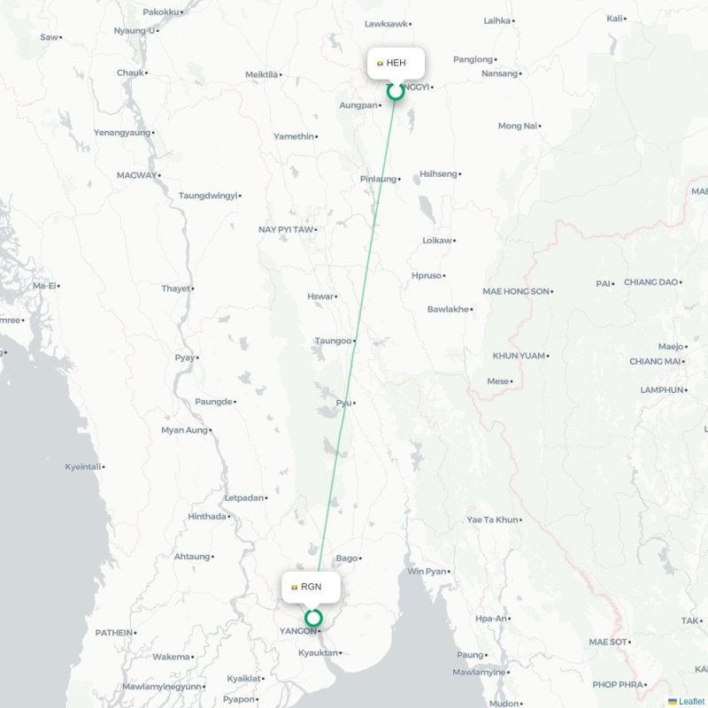HEH - RGN route map