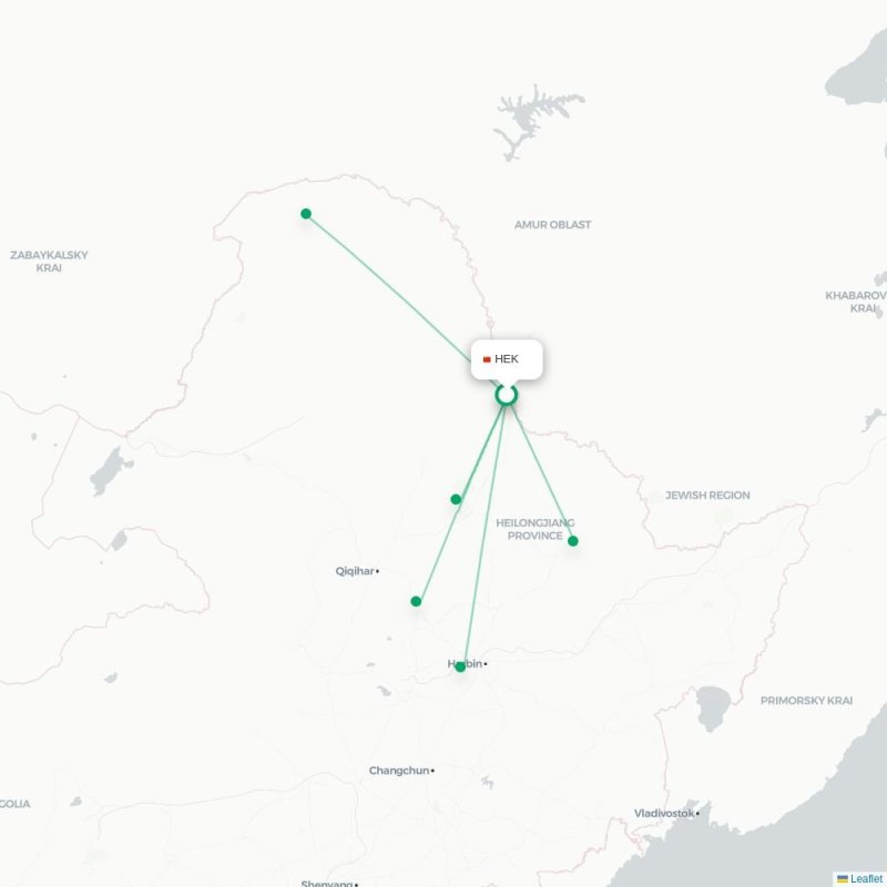 HEK - OHE route map