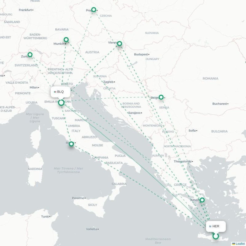 HER - BLQ route map