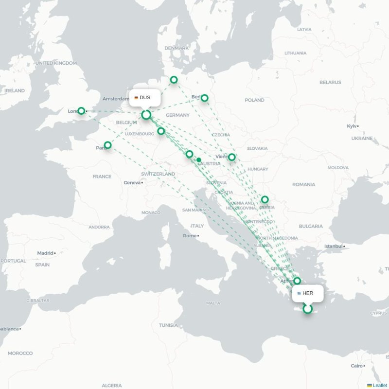 HER - DUS route map