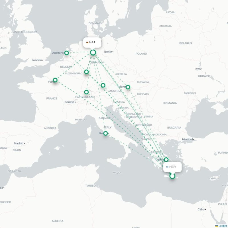 HER - HAJ route map