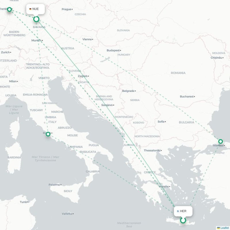 HER - NUE route map