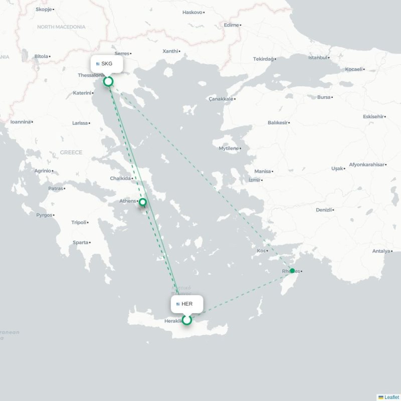 HER - SKG route map