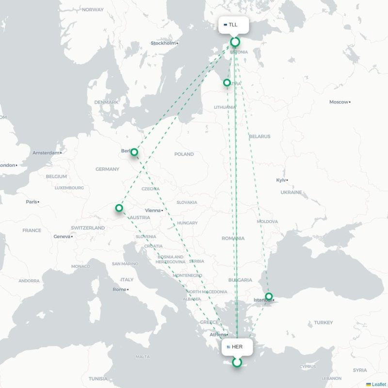 HER - TLL route map
