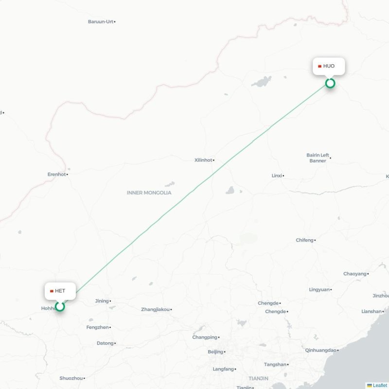 HET - HUO route map