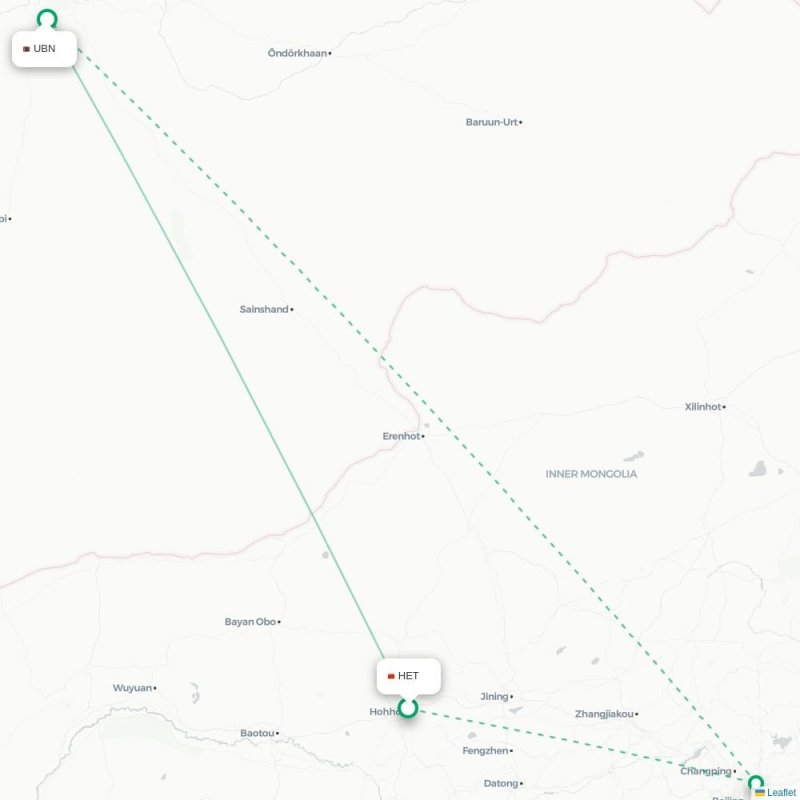 HET - UBN route map