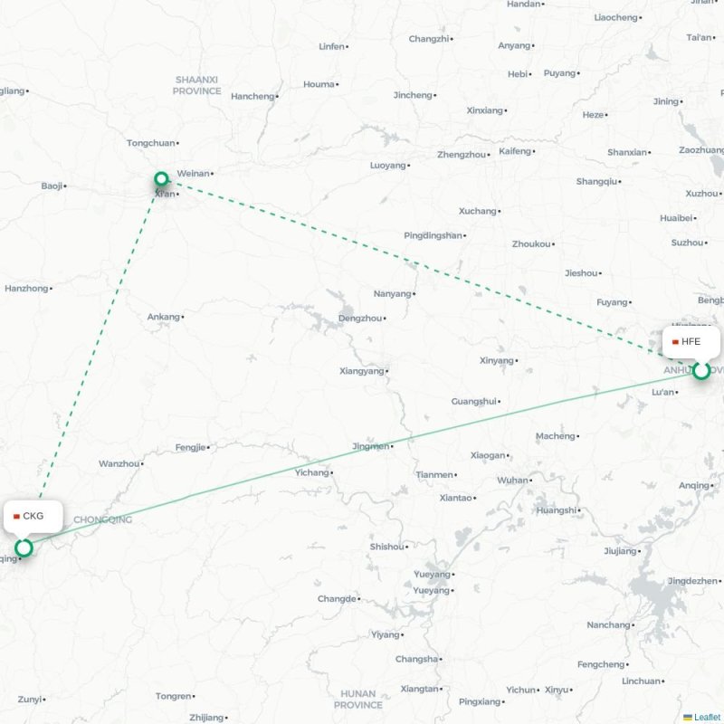 HFE - CKG route map