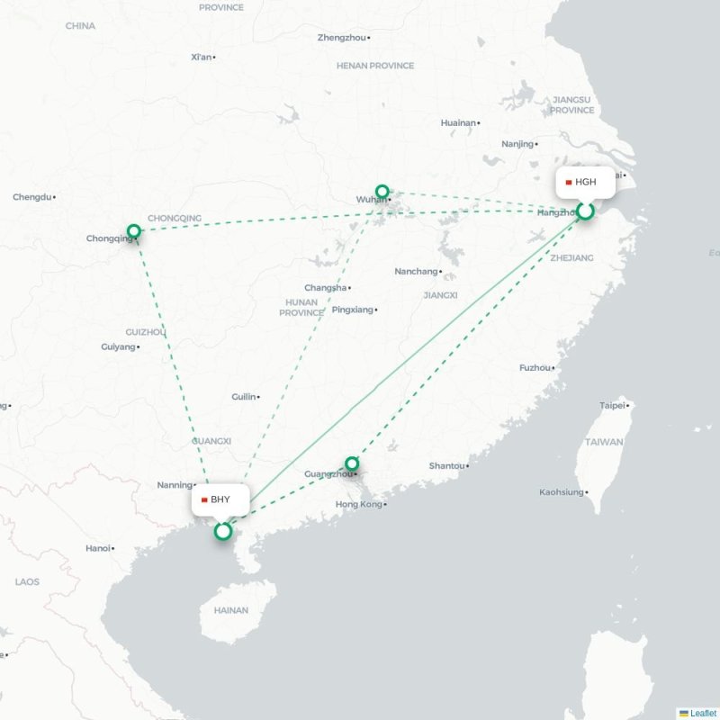 HGH - BHY route map