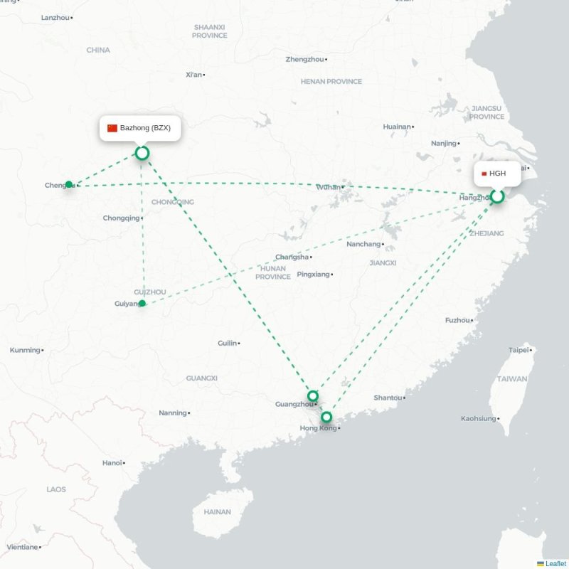 HGH - BZX route map