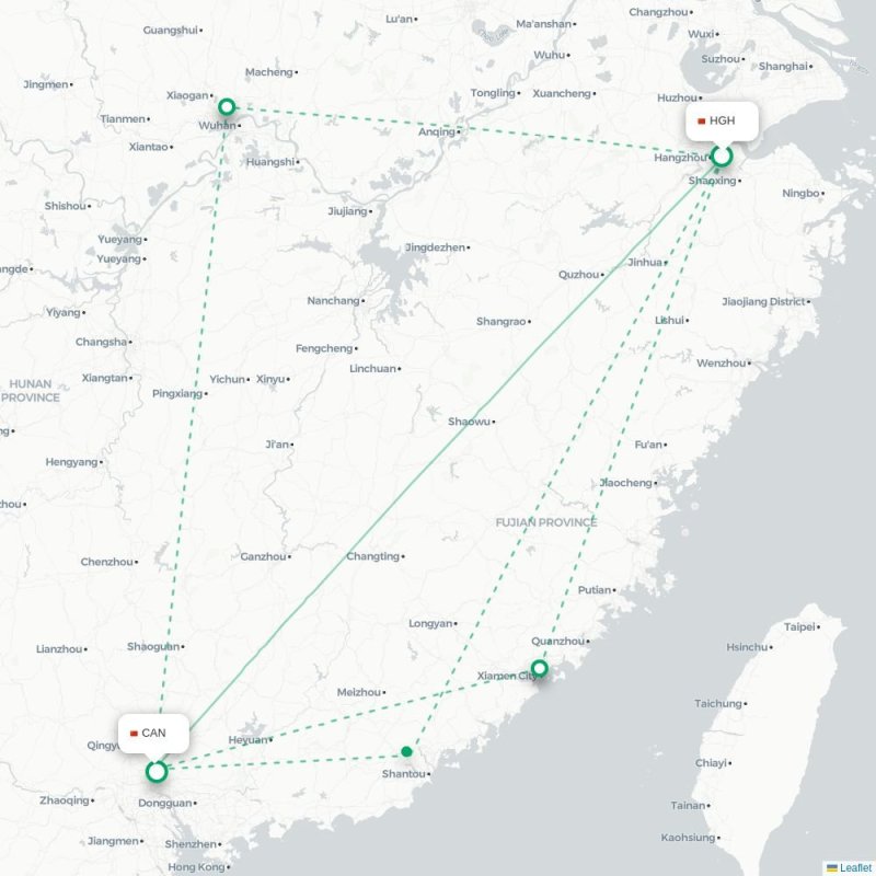 HGH - CAN route map