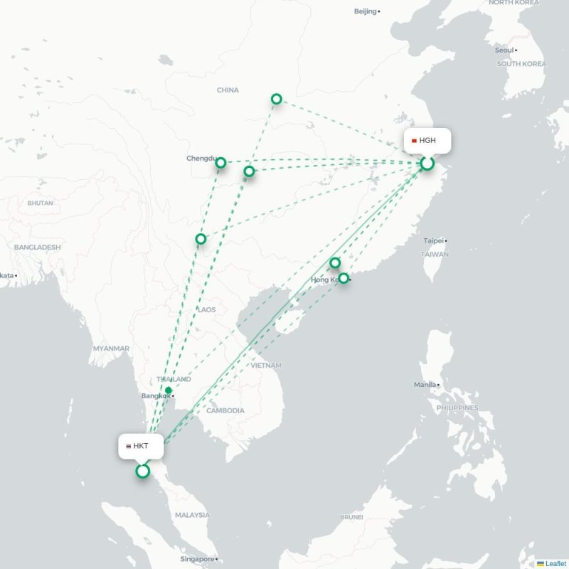 HGH - HKT route map