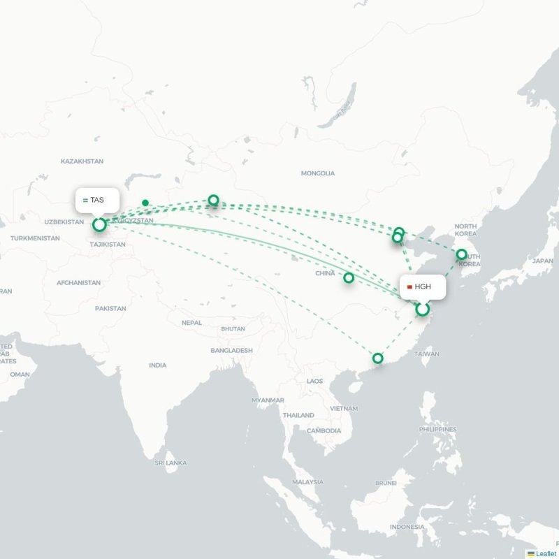 HGH - TAS route map