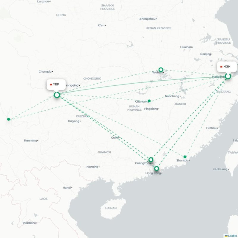HGH - YBP route map