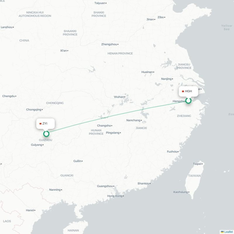 HGH - ZYI route map