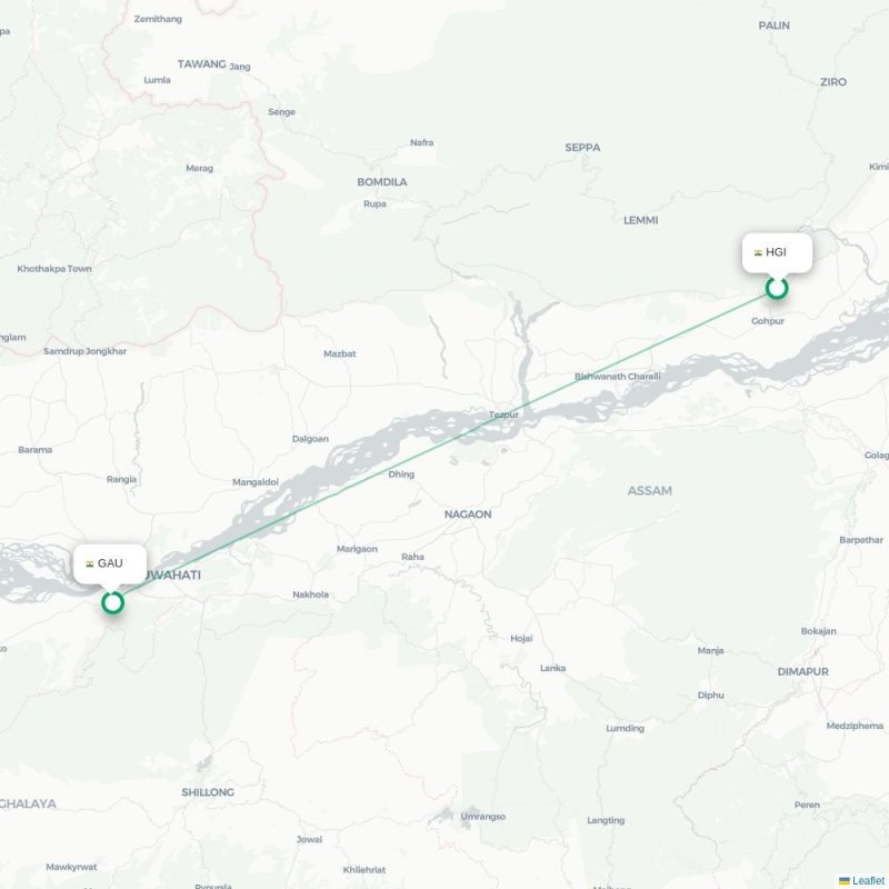 HGI - GAU route map