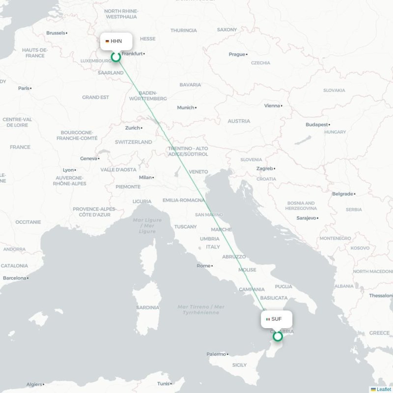HHN - SUF route map