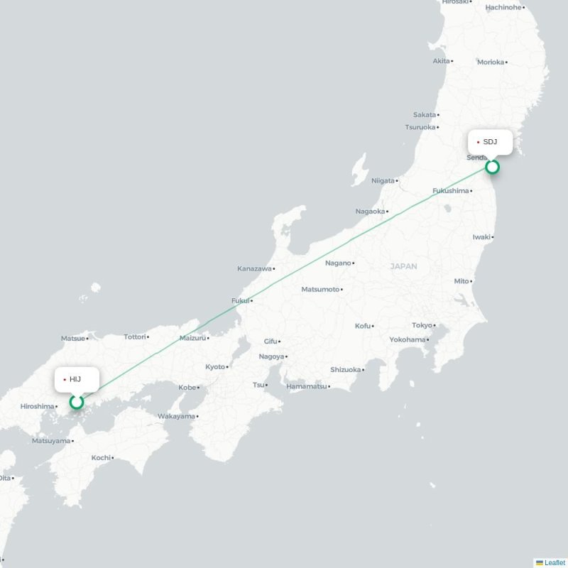 HIJ - SDJ route map