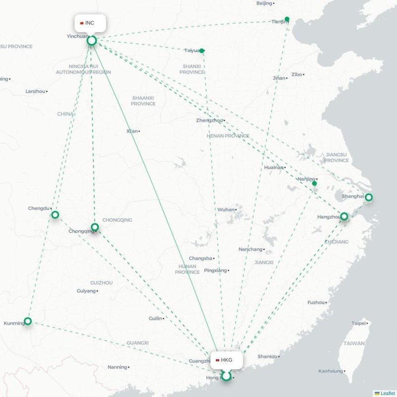 HKG - INC route map