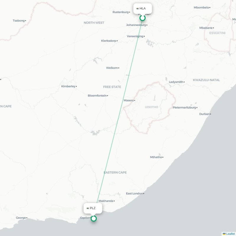 HLA - PLZ route map