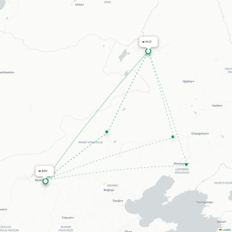 HLD - BAV route map