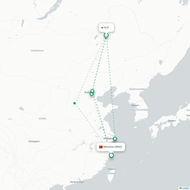 HLD - WNZ route map