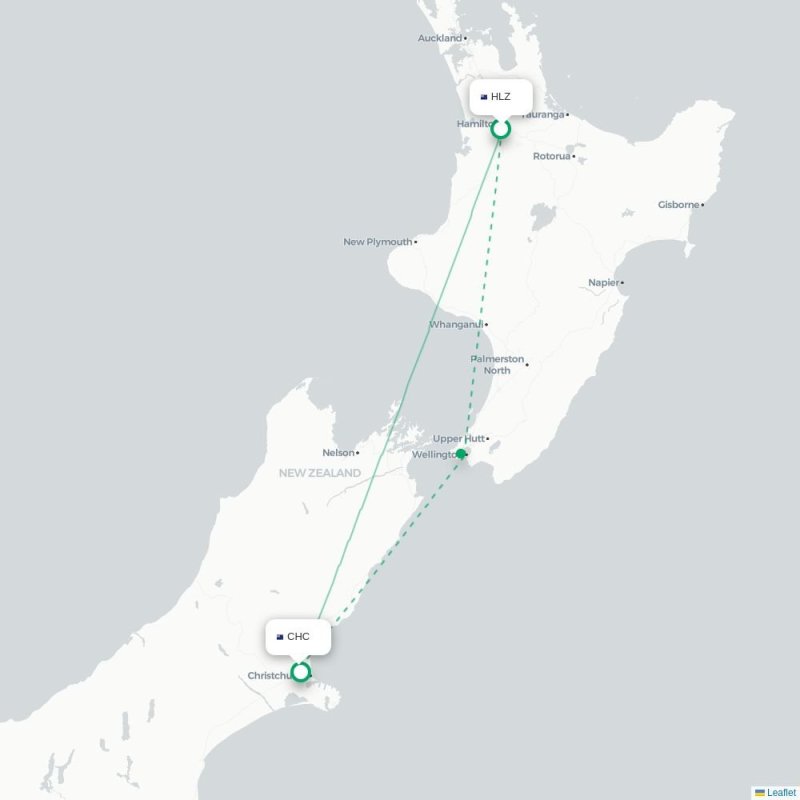 HLZ - CHC route map