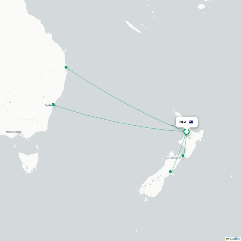 Route map Hamilton  HLZ 