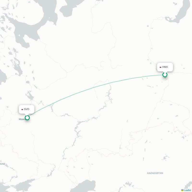 HMA - SVO route map