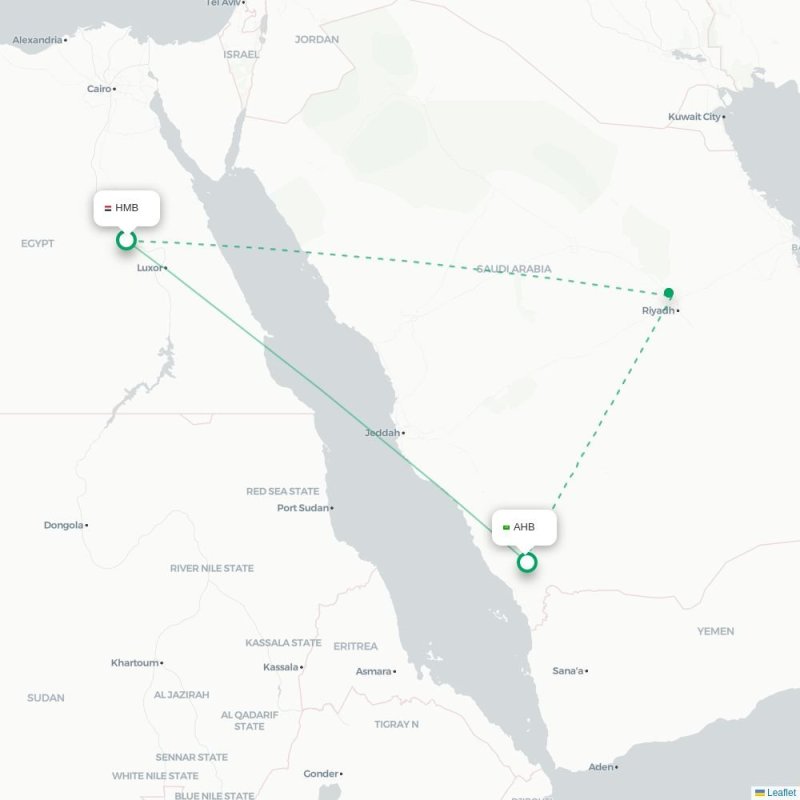 HMB - AHB route map
