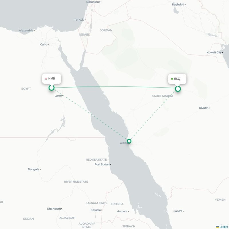 HMB - ELQ route map