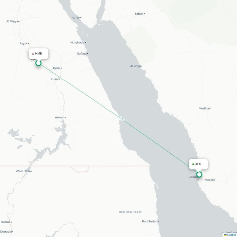 HMB - JED route map