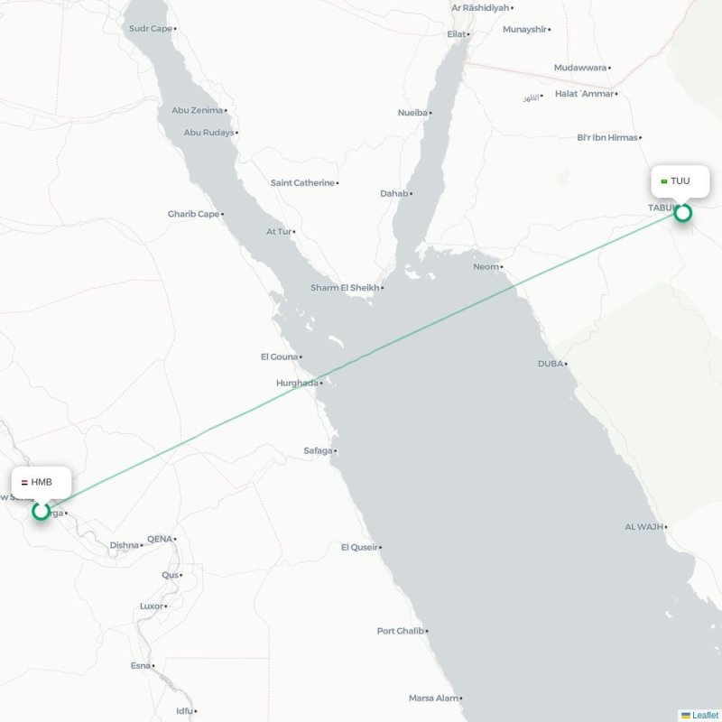 HMB - TUU route map