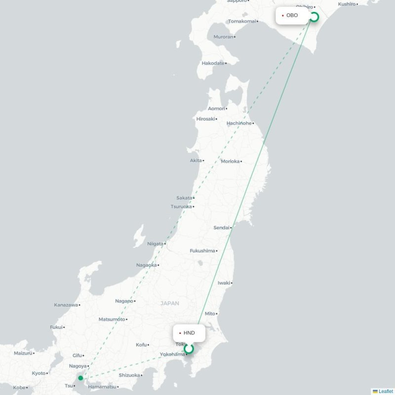 HND - OBO route map
